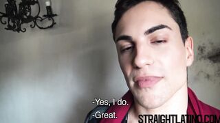 Cute young latino blows cock and barebacks for money