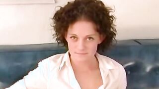 Handsome teen in stockings Daisy bangs missionary style