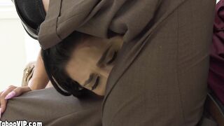 Hot teen takes taboo ride on a big dick