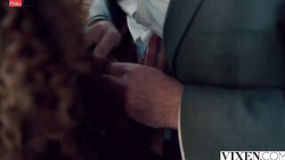 VIXEN Filthy Beauty thin Cecilia Lion seduces her playboy boss