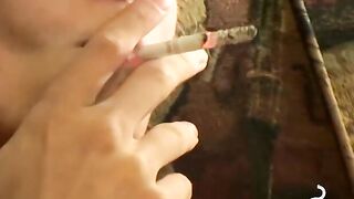 Slender Ayden likes masturbation after rimming his ass