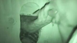Horny guy hits auntie bobs gloryhole for a quick blowjob