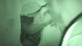 Horny guy hits auntie bobs gloryhole for a quick blowjob