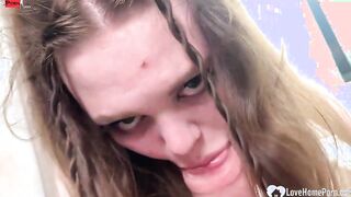 Long dick gets devoured by a perfect dark hair
