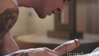 Cute Tristan Hunter fucks Inked Zak Bishop after sensual BJ