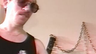 Young beauty moans while teased with whipping by stud