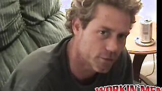 Sexy stud David knows how to satisfy himself in his house