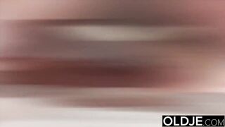Stunning body blonde gets banged! rough by mature guy