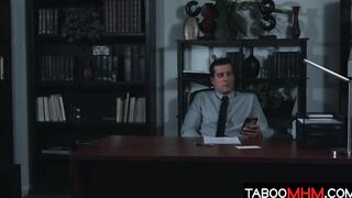 Step Daughter fucks with her stepdad inside the office