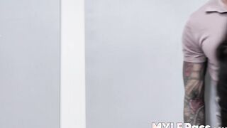 Delectable glam girl in stockings fucks with her client