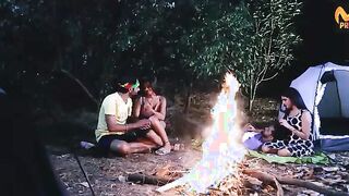 College couple in jungle sex