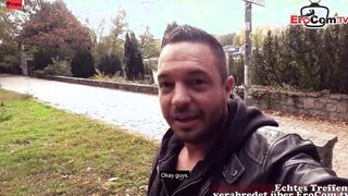 German Hispanic Beauty with long jugs fucks outdoors on a sex Date