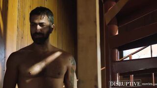 Handsome stud Adam Ramzi ties up Troye Jacobs to bounce on his big dick