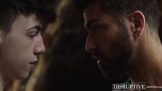 Handsome stud Adam Ramzi ties up Troye Jacobs to bounce on his big dick