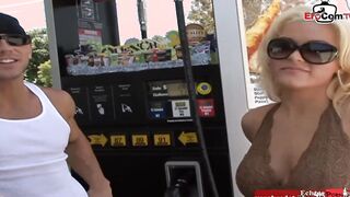 Pick up a huge tit blonde skank with a tattoo for