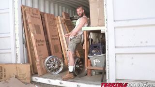 Hot bearded hunk Donnie Argento mouth filled with warm cum