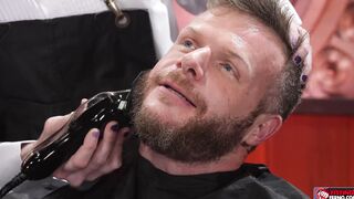 Gays fisting each other at the barber shop