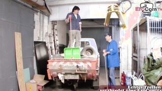 German voluptuous boobies amateur teens fucks at construction site