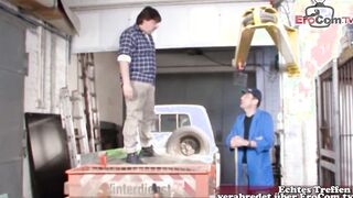 German voluptuous boobies amateur teens fucks at construction site