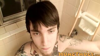 Skinny dick rider Blinx enjoys spanking his dolphin solo