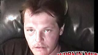 Amateur dude Darryll masturbates and sucks huge hard cock