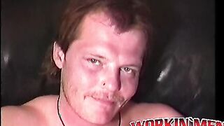 Amateur dude Darryll masturbates and sucks huge hard cock