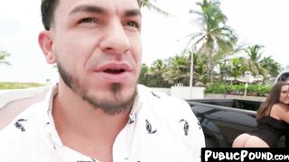 Insatiable Ashley Adams pussy hammered in public