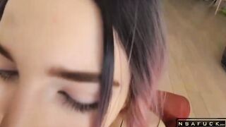 Horny Nympho Stepsister Cum twice on Stepbrothers Cock
