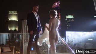 Deeper. Amazingly sexy gold digger is seduced by boyfriend's dad