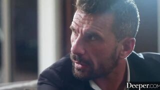 Deeper. Amazingly sexy gold digger is seduced by boyfriend's dad