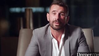 Deeper. Amazingly sexy gold digger is seduced by boyfriend's dad