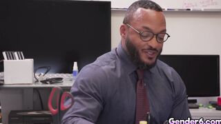 Interracial sex with Dillon Diaz and TS Gracie Jane