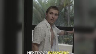 Sweet jock got his asshole finger banged before barebacking