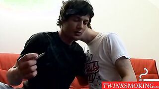 Euro twink dudes Jerry and Clark get together to swap smokes