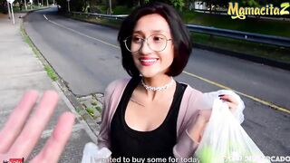 CARNE DEL MERCADO - Bombshell Latina Luna Getting Hard Cock