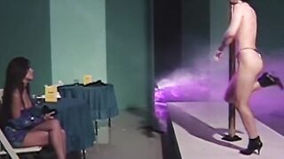 Lesbians Lia Baren and Alex Dane fucking sensually with toys