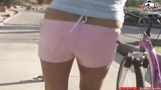 Blonde 18 picked up by an inked dyke twat with mouth for