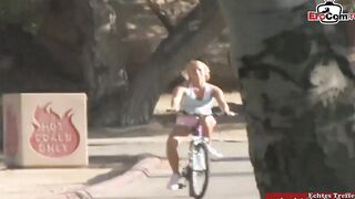 Blonde 18 picked up by an inked dyke twat with mouth for