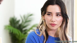 Aria Lee and Mina Luxx rammed by big dick Donnie Rock