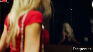 Deeper. Twinlike Blondes Riley & Elsa have intense 3 way