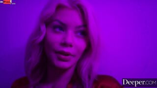 Deeper. Twinlike Blondes Riley & Elsa have intense 3 way