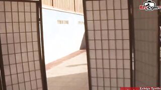 Outdoor lesbo three way with a double dildo and barely legal year older