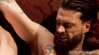 Cheating tattooed jock Alpha Wolfe railed by inked hunk Isaac X