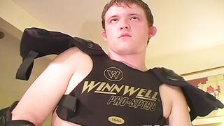 Horny USA twink gets stiff and wanks his lovely big dick for you
