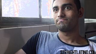 Straight Latino guy barebacked and facialized for money