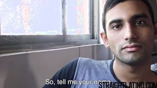Straight Latino guy barebacked and facialized for money