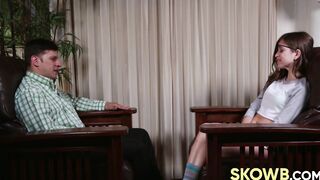 Riley Reid has her troubles fucked from her by her therapist