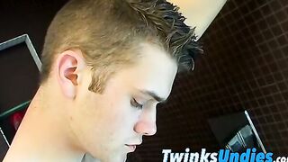 Bryce shoots a messy load of cum through his underwear