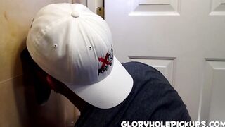 Horny guy went back to his favorite place to suck a ramrod