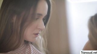 Curvy Jade and Hazel fucked by stepbro